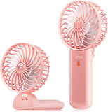 Load image into Gallery viewer, Mini Handheld Fan, Portable Rechargeable Fans, Quiet 4 Speed, 2in1 Battery Operated USB Desk Fan, Small Folding Stand Electric Fan for Travel Outdoor Home Office Makeup, Gift for Women